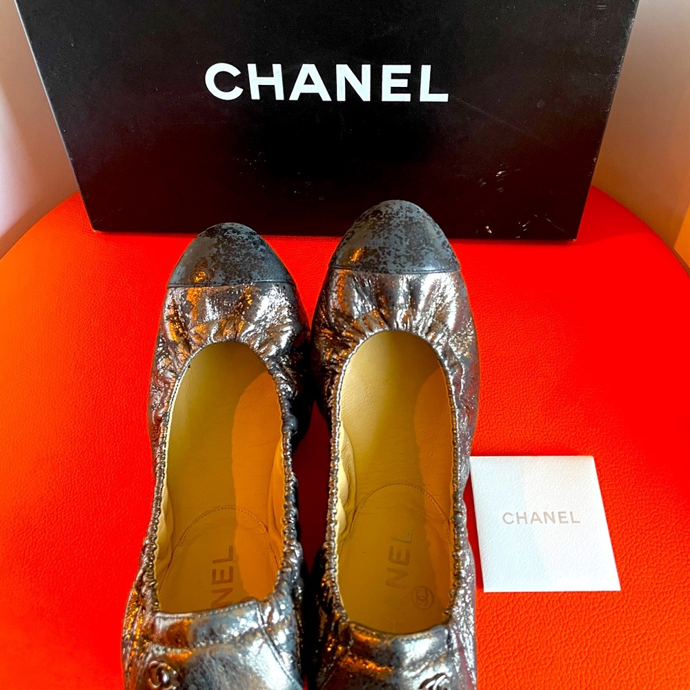 Chanel Metallic Two-tone Ballet flats